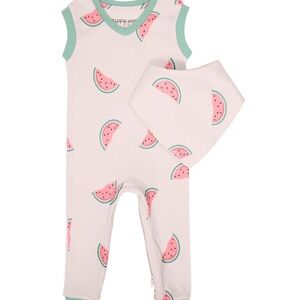 Zippy Jamz Watermelon Wiggles - Organic Cotton - Romper, NWTS, Sz 3-6 months